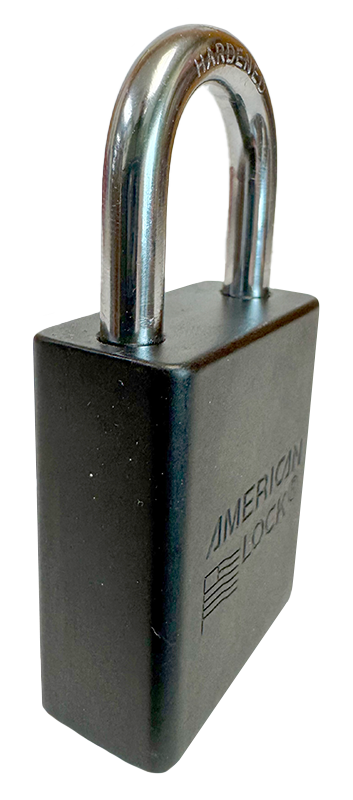 AMERICAN LOCK 1105BLK KD Keyed Different Aluminum Padlock 1-1/2" Body 1/4" Shackle Diameter 1" Shackle Length Black Colour _ 000665
