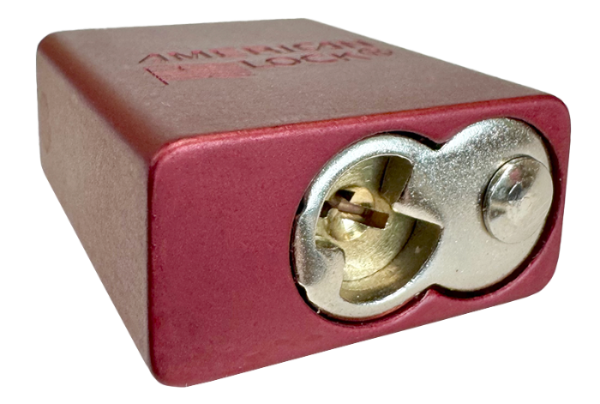 Alumi Padlock. 1-1/2" Body, 1/4" Shackle Diameter, 1" Shackle Length. Red, Edmonton 5