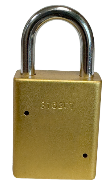Alum Padlock. 1-1/2" Body, 1/4" Shackle Diameter, 1" Shackle Length. Yellow, Edmonton 4