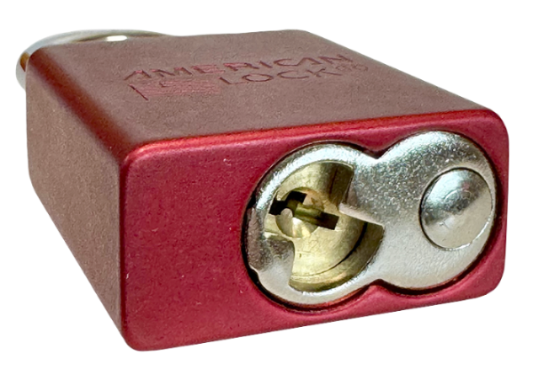 Alum Padlock.1-1/2" Body, 1/4" Shackle Diameter, 1-1/2" Shackle Length. Red, Edmonton 5