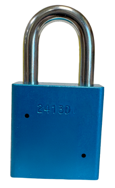 Aluminum Padlock 1-3/4" Body 5/16" Shackle Diameter 1-1/8" Shackle Length, Blue, Edmonton 4