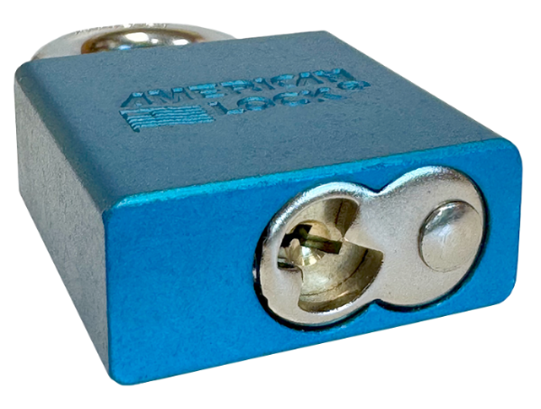 Aluminum Padlock 1-3/4" Body 5/16" Shackle Diameter 1-1/8" Shackle Length, Blue, Edmonton 5