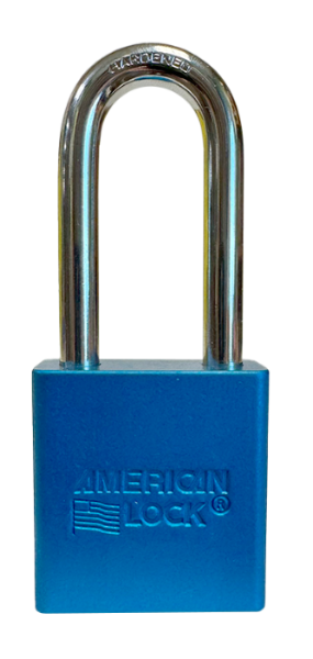 Aluminum Padlock 1-3/4" Body 5/16" Shackle Diameter 2" Shackle Length Blue, Edmonton 1