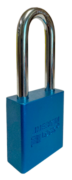 Aluminum Padlock 1-3/4" Body 5/16" Shackle Diameter 2" Shackle Length Blue, Edmonton 2