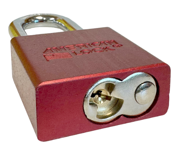 Aluminum Padlock 1-3/4" Body 5/16" Shackle Diameter 2" Shackle Length Red, Edmonton 5