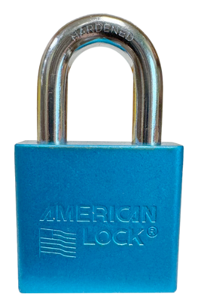 Alum Padlock 2" Body 1-1/8" Shackle Length 3/8" Shackle Diameter Blue, Edmonton 1