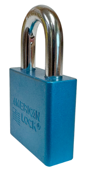 Alum Padlock 2" Body 1-1/8" Shackle Length 3/8" Shackle Diameter Blue, Edmonton 3