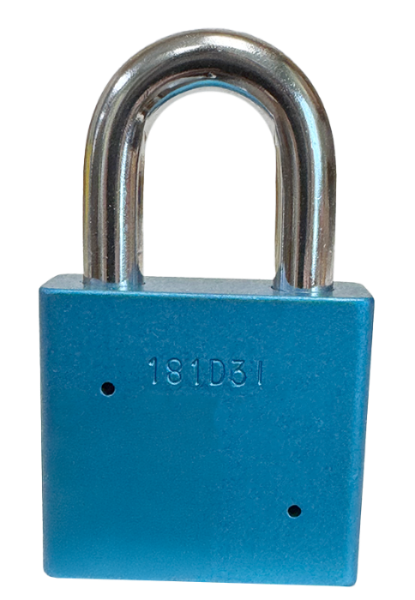 Alum Padlock 2" Body 1-1/8" Shackle Length 3/8" Shackle Diameter Blue, Edmonton 4