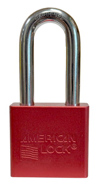 Alum Padlock 2" Body 2" Shackle Length 3/8" Shackle Diameter Red, Edmonton 1