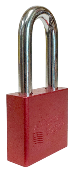 Alum Padlock 2" Body 2" Shackle Length 3/8" Shackle Diameter Red, Edmonton 2