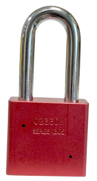 Alum Padlock 2" Body 2" Shackle Length 3/8" Shackle Diameter Red, Edmonton 4