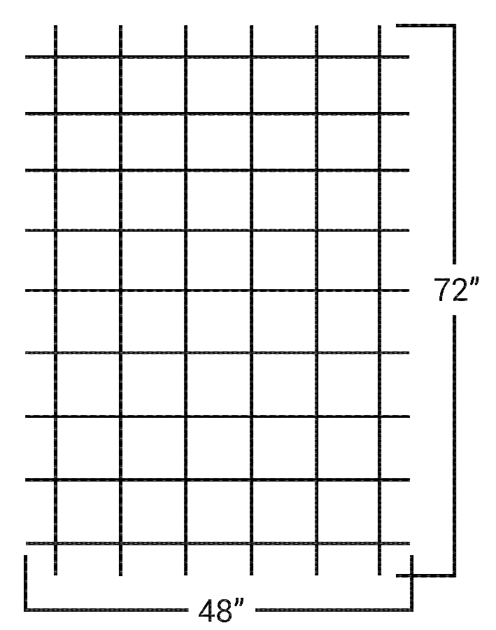 014- Fixed Commercial Window Bar Panel Size 48"W x 72"H Black Used On Storefront Windows & Warehouse Windows Panel Can Be Cut To Accommodate Window Size Generally Attached To Window Frame With Window Bar Feet Sold Separately _ E224872B
