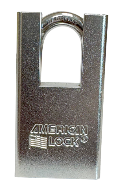 Solid Steel Shroud Padlock 1-3/4" Body 1-1/8" Shackle Length 5/16" Shackle Diameter, Edmonton 1
