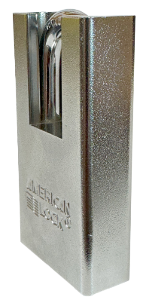 Solid Steel Shroud Padlock 1-3/4" Body 1-1/8" Shackle Length 5/16" Shackle Diameter, Edmonton 3
