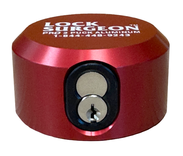 Pro Aluminum Puck Lock, Red, Edmonton 4
