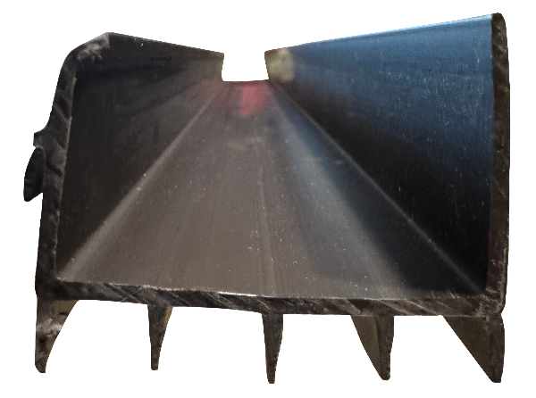 Residential brown 1-34"x36" rubber fin door sweep Edmonton 3