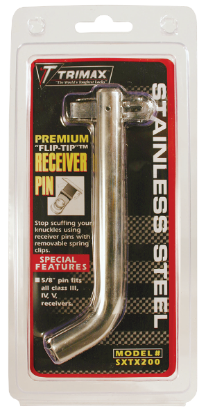 5/8″ FLIP-TIP Stainless Steel Receiver Pin & Clip Fit All Class III, IV & V Hitches Edmonton 2