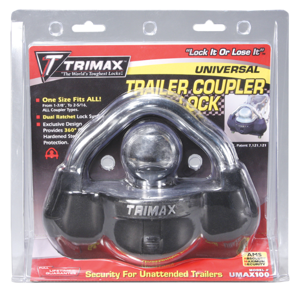 TRIMAX-073 Premium Universal Solid Hardened Steel Coupler Lock Edmonton 3