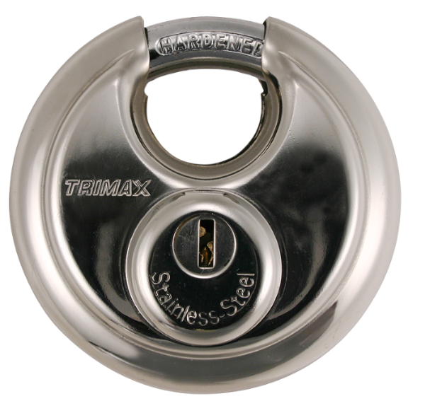 Stainless Steel 70mm Round Keyed Padlock Edmonton 1