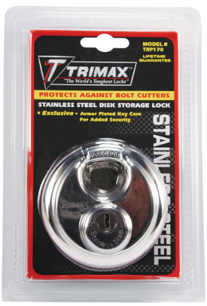 Stainless Steel 70mm Round Keyed Padlock Edmonton 3