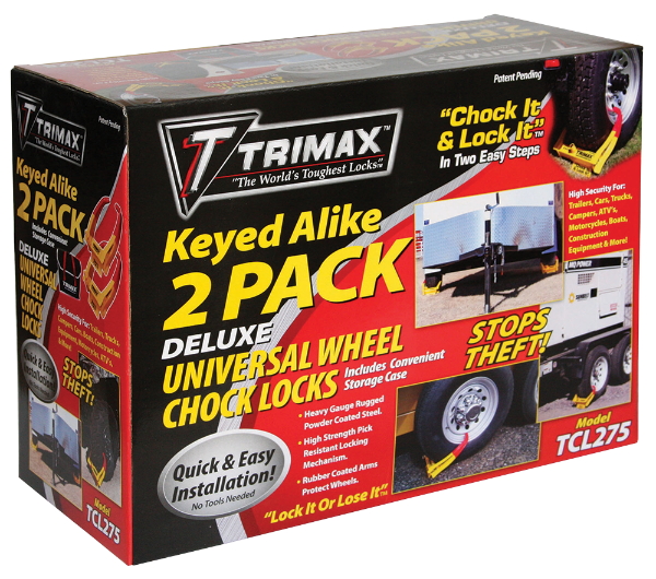 Deluxe TCL75 Universal Wheel Chock Lock, 2-Pack, Keyed Alike Edmonton