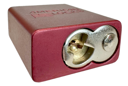Alumi Padlock. 1-1/2" Body, 1/4" Shackle Diameter, 1" Shackle Length. Red, Edmonton 5