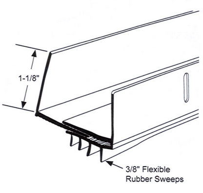 Adjustable Door Shoe 1-3/4" to 2-1/2", White, 36" Sizing Chart Edmonton