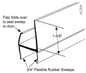 Flexible Screen Door L-Shaped Sweep, Edmonton Sizing Chart