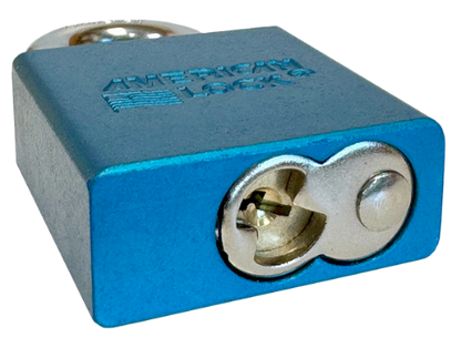 Aluminum Padlock 1-3/4" Body 5/16" Shackle Diameter 1-1/8" Shackle Length, Blue, Edmonton 5