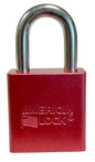 Aluminum Padlock 1-3/4" Body 5/16" Shackle Diameter 1-1/8" Shackle Length Red, Edmonton 1