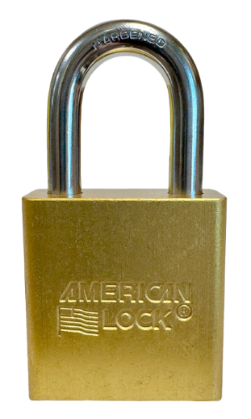 Aluminum Padlock 1-3/4" Body 5/16" Shackle Diameter 1-1/8" Shackle Length Yellow, Edmonton 1
