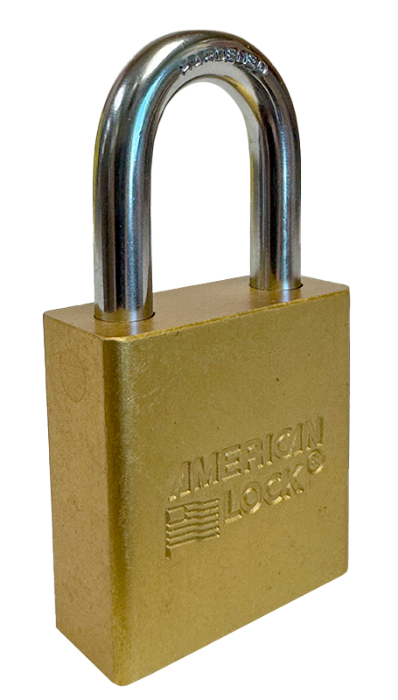 Aluminum Padlock 1-3/4" Body 5/16" Shackle Diameter 1-1/8" Shackle Length Yellow, Edmonton 2