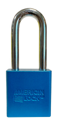 Aluminum Padlock 1-3/4" Body 5/16" Shackle Diameter 2" Shackle Length Blue, Edmonton 1