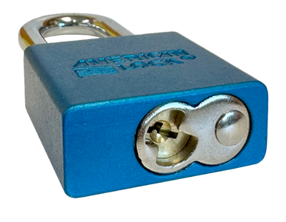Aluminum Padlock 1-3/4" Body 5/16" Shackle Diameter 2" Shackle Length Blue, Edmonton 5