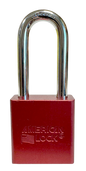 Aluminum Padlock 1-3/4" Body 5/16" Shackle Diameter 2" Shackle Length Red, Edmonton 1