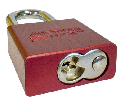 Aluminum Padlock 1-3/4" Body 5/16" Shackle Diameter 2" Shackle Length Red, Edmonton 5