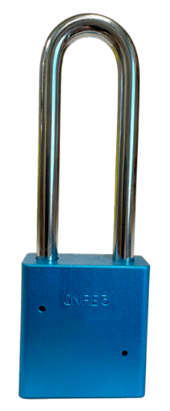 Aluminum Padlock 1-3/4" Body 3" Shackle Length 5/16" Shackle Diameter Blue, Edmonton 4
