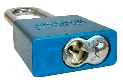 Aluminum Padlock 1-3/4" Body 3" Shackle Length 5/16" Shackle Diameter Blue, Edmonton 5