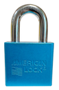 Alum Padlock 2" Body 1-1/8" Shackle Length 3/8" Shackle Diameter Blue, Edmonton 1