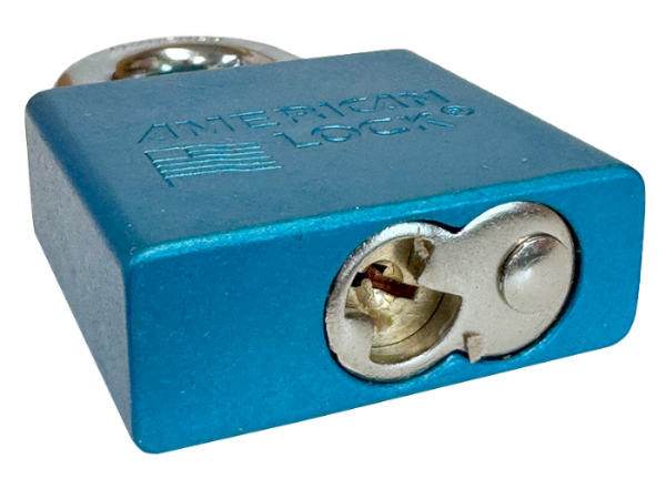 Alum Padlock 2" Body 1-1/8" Shackle Length 3/8" Shackle Diameter Blue, Edmonton 5