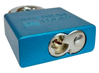 Alum Padlock 2" Body 1-1/8" Shackle Length 3/8" Shackle Diameter Blue, Edmonton 5