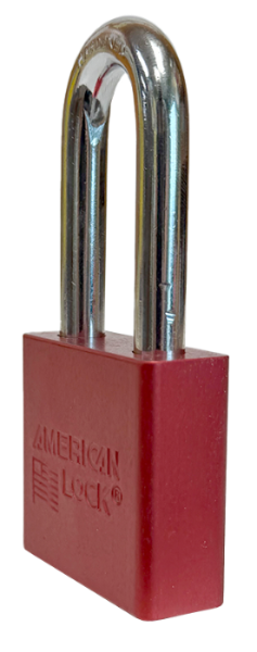 Alum Padlock 2" Body 2" Shackle Length 3/8" Shackle Diameter Red, Edmonton 3