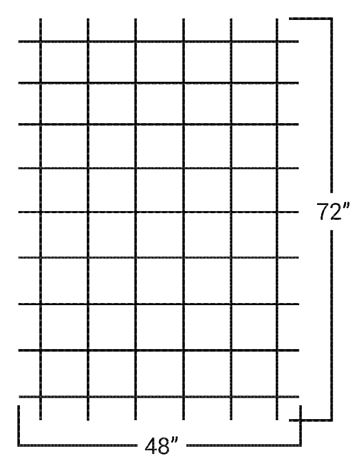 014- Fixed Commercial Window Bar Panel Size 48"W x 72"H, Black, Used On Storefront Windows & Warehouse Windows, Panel Can Be Cut To Accommodate Window Size, Generally Attached To Window Frame With Window Bar Feet Sold Separately _ E224872B