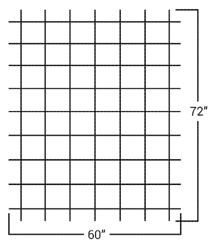 Fixed Commercial Window Bar Panel Size 60"W x 72"H, Black