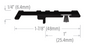 Flat bar astragal with pile insert, 1/4"H, 1-7/8"W, 84"L, Edmonton