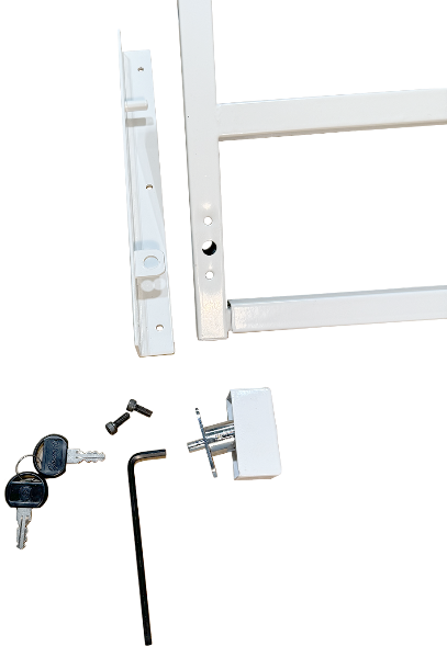 Residential Window Bar Hinged Security Fits up to 26"W x 23"H Window 3 bar Edmonton 4