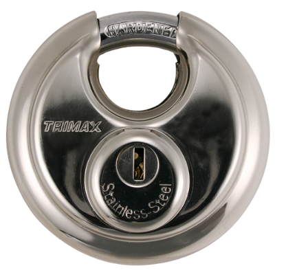 Stainless Steel 70mm Round Keyed Padlock Edmonton 1