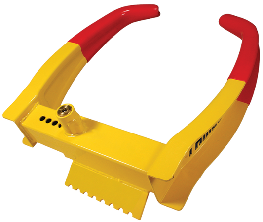 Deluxe Universal Wheel Chock Lock closed 6” Open 11.25” Reach 10.5” Edmonton 1
