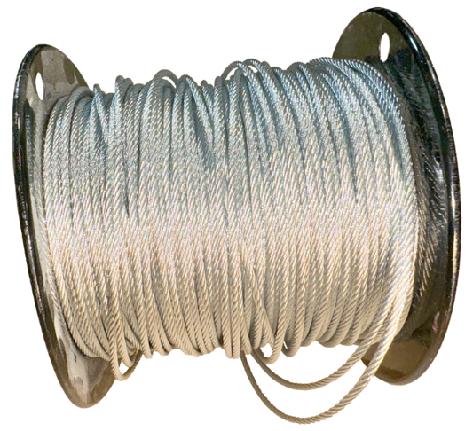 Replacement garage door cable 3/32" raw cable galvanized, refer to manufacturers specifications