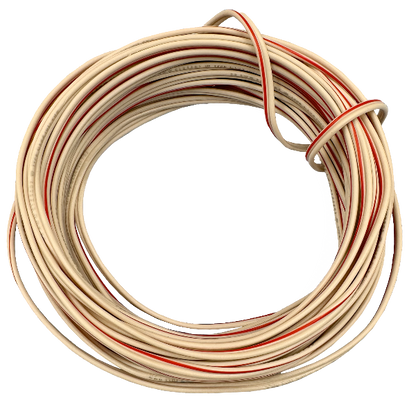 LiftMaster 2-strand bell wire white/red 30' for rewiring existing wall button control station or new 1